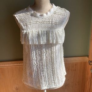 Endless Rose white sleeveless lace blouse